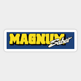 Tamiya Magnum Saber Sticker Logo Design with Blue Border Sticker